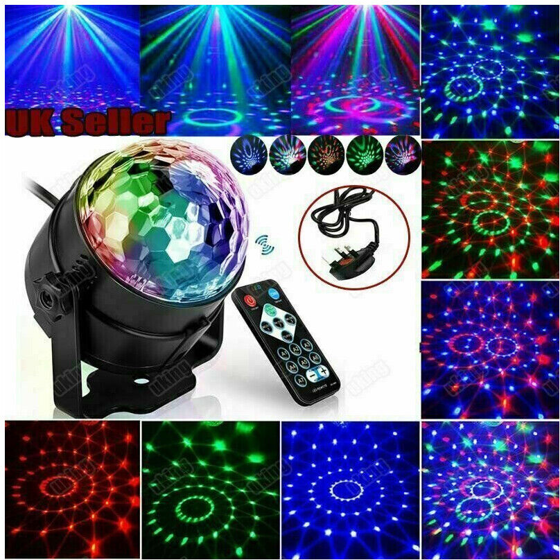 Caprican Disco Ball DJ Party Dance Club LED Stage Crystal Rotating Lighting