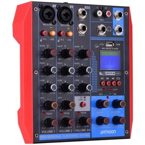 GreenZech (UK Plug) Portable 4-Channel Mixing Console Digital Audio Mixer GreenZech (UK Plug) Portable 4-Channel Mixing Console Digital Audio Mixer