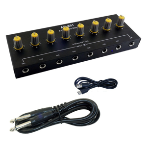 neznačkové Rechargeable 8-CH Audio Mixer Portable Outdoor Sound Mixer neznačkové Rechargeable 8-CH Audio Mixer Portable Outdoor Sound Mixer