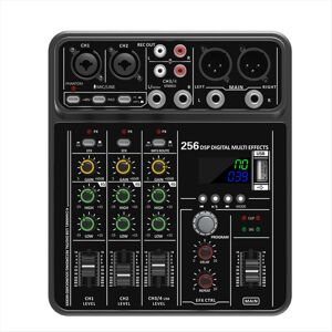 Markenlos 4 Channel Audio Mixer 48V Phantom Power USB Studio Sound Mixers Markenlos 4 Channel Audio Mixer 48V Phantom Power USB Studio Sound Mixers