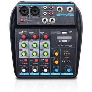 Exogio Professional 4-Channel USB Audio Mixer Console with Bluetooth, Recording Capabil Exogio Professional 4-Channel USB Audio Mixer Console with Bluetooth, Recording Capabil