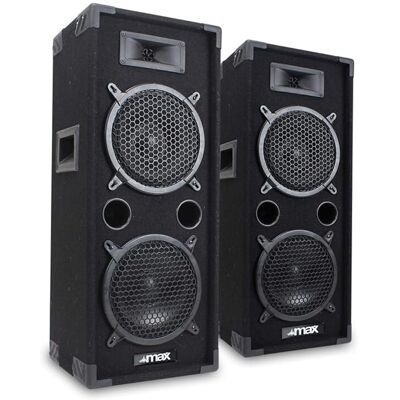 Unbranded MAX28 Dual 8 inch Passive DJ PA Speaker Pair 1600W Professional Carpeted PA Spea Unbranded MAX28 Dual 8 inch Passive DJ PA Speaker Pair 1600W Professional Carpeted PA Spea