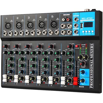 merkkitön Professional 7-Channel Audio Mixer with USB MP3 Player EU Plug merkkitön Professional 7-Channel Audio Mixer with USB MP3 Player EU Plug