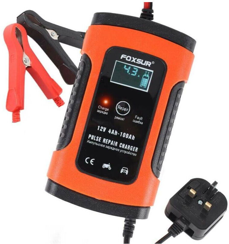 Unbranded Car Battery Charger 12V Automobile Motorcycle Intelligent Pulse Repair