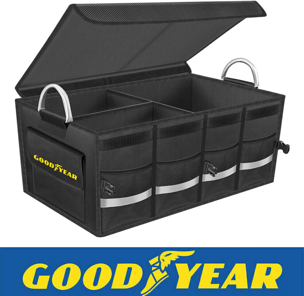 Goodyear Car Boot Multipurpose Organizer Protector Detachable Lid Waterproof