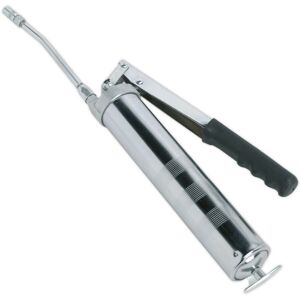 Loops Side Lever Grease Gun - 3-Way Fill - Rigid Delivery Tube - Contoured Pump Handle Loops Side Lever Grease Gun - 3-Way Fill - Rigid Delivery Tube - Contoured Pump Handle
