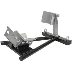 Loops Heavy Duty Motorcycle Front Wheel Chock - 50mm to 130mm Tyre - Pivoting Clamp Loops Heavy Duty Motorcycle Front Wheel Chock - 50mm to 130mm Tyre - Pivoting Clamp