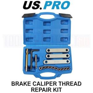 US PRO Tools Brake Caliper Thread Repair Kit with Threaded Inserts and Alignment US PRO Tools Brake Caliper Thread Repair Kit with Threaded Inserts and Alignment
