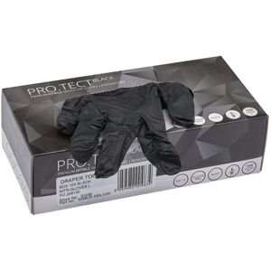 Draper Nitrile Gloves, Large, Black (Pack of 100) Draper Nitrile Gloves, Large, Black (Pack of 100)