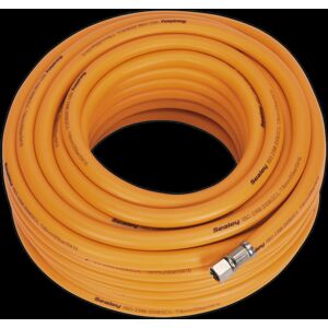 Sealey Air Hose 20m x Ø8mm Hybrid High-Visibility with 1/4"BSP Unions Sealey Air Hose 20m x Ø8mm Hybrid High-Visibility with 1/4"BSP Unions