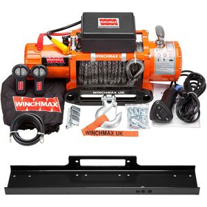 WINCHMAX 13,500lb 12V Electric Winch. 28m x 11mm Dyneema Rope. Flat Bed Mounting Plate. WINCHMAX 13,500lb 12V Electric Winch. 28m x 11mm Dyneema Rope. Flat Bed Mounting Plate.