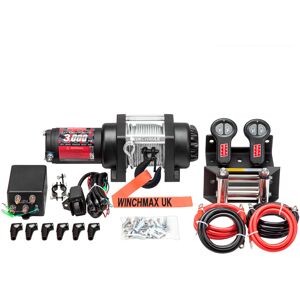 WINCHMAX 3,000lb Military Grade 24V Winch. 15.5m x 5mm Steel Rope. WINCHMAX 3,000lb Military Grade 24V Winch. 15.5m x 5mm Steel Rope.