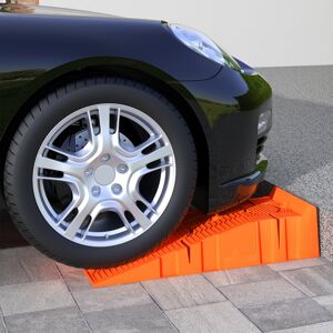 DURHAND - 2.5 Ton Plastic Car Lifting Ramp - Orange DURHAND - 2.5 Ton Plastic Car Lifting Ramp - Orange