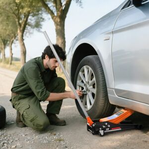 HOMCOM 3 Ton Low Profile Floor Jack, 7.5-50.5 cm Hydraulic Car Trolley Jack HOMCOM 3 Ton Low Profile Floor Jack, 7.5-50.5 cm Hydraulic Car Trolley Jack