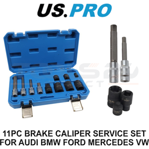 US PRO Tools 11pc Brake Caliper Service Set for Audi BMW Ford Mercedes VW 6236 US PRO Tools 11pc Brake Caliper Service Set for Audi BMW Ford Mercedes VW 6236