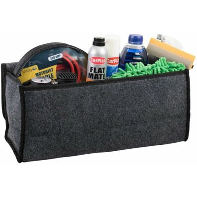 Sakura Car Trunk Organizer - Velcro, Handle, Dark Gray - Car Storage Sakura Car Trunk Organizer - Velcro, Handle, Dark Gray - Car Storage