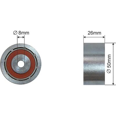 Metalcaucho Timing Belt Tensioner - Fits Citroën Berlingo, C4, C5 Evasion - 26mm wide Metalcaucho Timing Belt Tensioner - Fits Citroën Berlingo, C4, C5 Evasion - 26mm wide