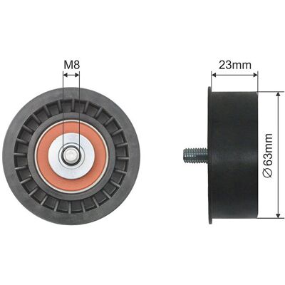 Vauxhall Timing Belt Tensioner Pulley - 62.7mm Diameter Vauxhall Timing Belt Tensioner Pulley - 62.7mm Diameter