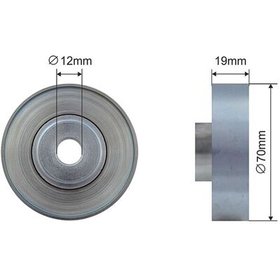 NTY Timing Belt Tensioner Pulley - 19x12x70 NTY Timing Belt Tensioner Pulley - 19x12x70