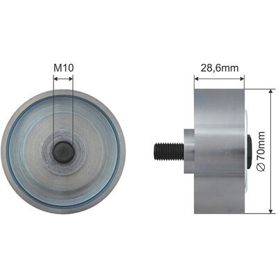 Toyota RRK-TY-004 Idler/Tensioner Pulley - Compatible with Toyota Dyna, Hiace Toyota RRK-TY-004 Idler/Tensioner Pulley - Compatible with Toyota Dyna, Hiace