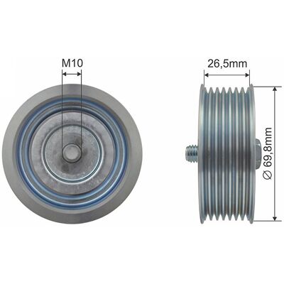 Nissan RRK-NS-005 Idler Pulley - Idler Pulley for Nissan 350z 370z Nissan RRK-NS-005 Idler Pulley - Idler Pulley for Nissan 350z 370z