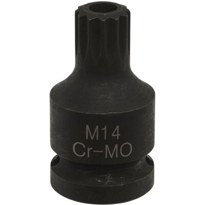 Sealey Brake Caliper Spline Bit Socket M14 1/2"Sq Drive VS0987 Sealey Brake Caliper Spline Bit Socket M14 1/2"Sq Drive VS0987