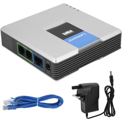 Unbranded VoIP Gateway Internet Phone 2 Ports Adapter SIP RJ45 Cable For Linksys PAP2T(Bri Unbranded VoIP Gateway Internet Phone 2 Ports Adapter SIP RJ45 Cable For Linksys PAP2T(Bri