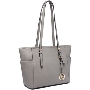 Miss Lulu (Grey 1642) Women's Adjustable PU Leather Shoulder Bag Miss Lulu (Grey 1642) Women's Adjustable PU Leather Shoulder Bag