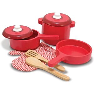 Melissa & Doug Deluxe Wooden Kitchen Accessory Set - Pots & Pans (8 pcs) Melissa & Doug Deluxe Wooden Kitchen Accessory Set - Pots & Pans (8 pcs)