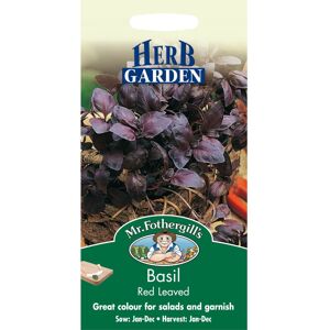 Mr Fothergill's Mr Fothergills - Pictorial Packet - Herb - Basil Red Leaved - 300 Seeds Mr Fothergill's Mr Fothergills - Pictorial Packet - Herb - Basil Red Leaved - 300 Seeds