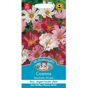 Mr Fothergill's Mr Fothergills - Pictorial Packet - Flower - Cosmos Seashells Mixed - 60 Seeds Mr Fothergill's Mr Fothergills - Pictorial Packet - Flower - Cosmos Seashells Mixed - 60 Seeds