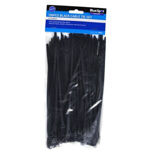 Bluespot 100 Pce 4.8mm X 200mm Black Cable Ties - blue spot 40057 x 200mm 100 b Bluespot 100 Pce 4.8mm X 200mm Black Cable Ties - blue spot 40057 x 200mm 100 b