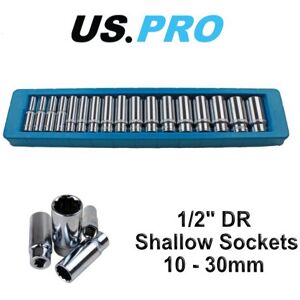 US PRO 17pc 3/8 dr Deep Sockets 12 point 8 - 24mm 1393 US PRO 17pc 3/8 dr Deep Sockets 12 point 8 - 24mm 1393