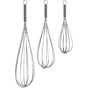 Premier Housewares Set of 3 Whisks, Stainless Steel Premier Housewares Set of 3 Whisks, Stainless Steel