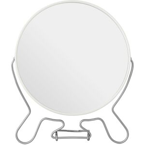 Premier Housewares White Metal Swivel Shaving Mirror With Double Magnification Premier Housewares White Metal Swivel Shaving Mirror With Double Magnification