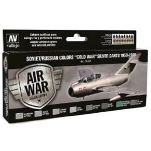 Vallejo Model Air Set - Soviet Silver Darts 1950-1980 Vallejo Model Air Set - Soviet Silver Darts 1950-1980