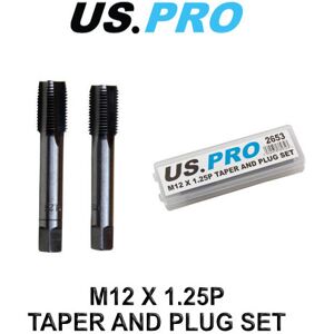 US PRO M12 x 1.25P Taper & Plug Set ( Tap & Die ) 2653 US PRO M12 x 1.25P Taper & Plug Set ( Tap & Die ) 2653