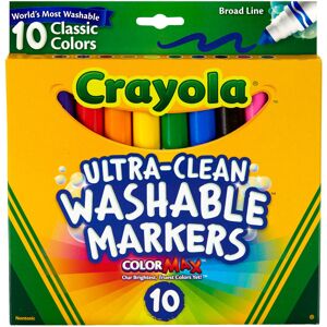 Crayola Ultra-Clean Color Max Broad Line Washable Markers-Classic Colors 10/Pkg Crayola Ultra-Clean Color Max Broad Line Washable Markers-Classic Colors 10/Pkg