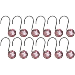 Premier Housewares Set of 12 Chic Hot Pink Diamante Design Shower Curtain Hooks Premier Housewares Set of 12 Chic Hot Pink Diamante Design Shower Curtain Hooks