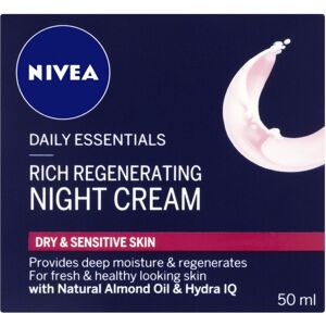 Nivea Daily Essentials Rich Regenerating Night Cream Dry and Sensitive Skin, 50 Nivea Daily Essentials Rich Regenerating Night Cream Dry and Sensitive Skin, 50