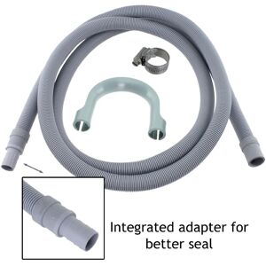 SPARES2GO Universal Drain Hose Washing Machine Extension Pipe (2.5M, 18mm/22mm) SPARES2GO Universal Drain Hose Washing Machine Extension Pipe (2.5M, 18mm/22mm)