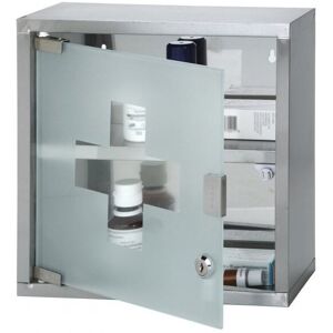 Unbranded Medicine Cabinet Stainless Steel With Glass Door 30X12X30Cm Unbranded Medicine Cabinet Stainless Steel With Glass Door 30X12X30Cm