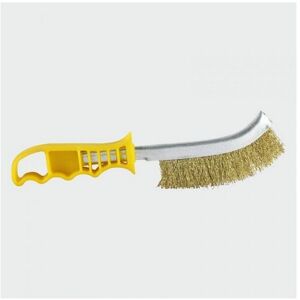 TIMco YWHB Yellow Handle Wire Brush Brass 255mm TIMco YWHB Yellow Handle Wire Brush Brass 255mm
