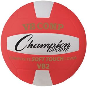 Champion Sports VB2RD 8.25 in. VB Pro Comp Series Volleyball&, Red & White Champion Sports VB2RD 8.25 in. VB Pro Comp Series Volleyball&, Red & White