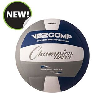 Champion Sports VB2GB 8.25 in. VB Pro Comp Series Volleyball - Gray, Blue & Whit Champion Sports VB2GB 8.25 in. VB Pro Comp Series Volleyball - Gray, Blue & Whit
