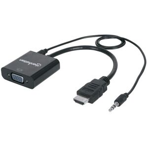 Manhattan 151559 HDMI Male to VGA Female, with audio, black Manhattan 151559 HDMI Male to VGA Female, with audio, black