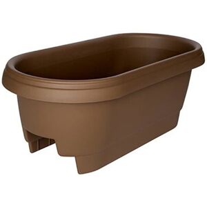 Fiskars 477245-1001 24 in. Chocolate Deck Rail Planter Fiskars 477245-1001 24 in. Chocolate Deck Rail Planter