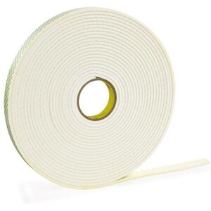 3M T9554462R 1 in. x 5 yards 4462 Double Sided Foam Tape, White 3M T9554462R 1 in. x 5 yards 4462 Double Sided Foam Tape, White