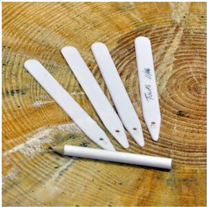 Shedmates 50-Pack Plastic White Plant Labels - Seed Tray Markers, Name Tags for Gardening Shedmates 50-Pack Plastic White Plant Labels - Seed Tray Markers, Name Tags for Gardening