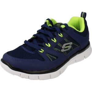 (UK 13 Child, Navy/Yellow (Blue)) Boys Skechers Casual Lace Up Trainers Flex Adv (UK 13 Child, Navy/Yellow (Blue)) Boys Skechers Casual Lace Up Trainers Flex Adv